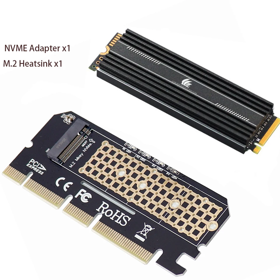 M2 NVME SSD NGFF na PCIe 4.0 X4 Adaptér M Kľúč PCI Express 3,0 m.2 NVME SSD M2 Zostava konvertora s hliníkovým chladičom