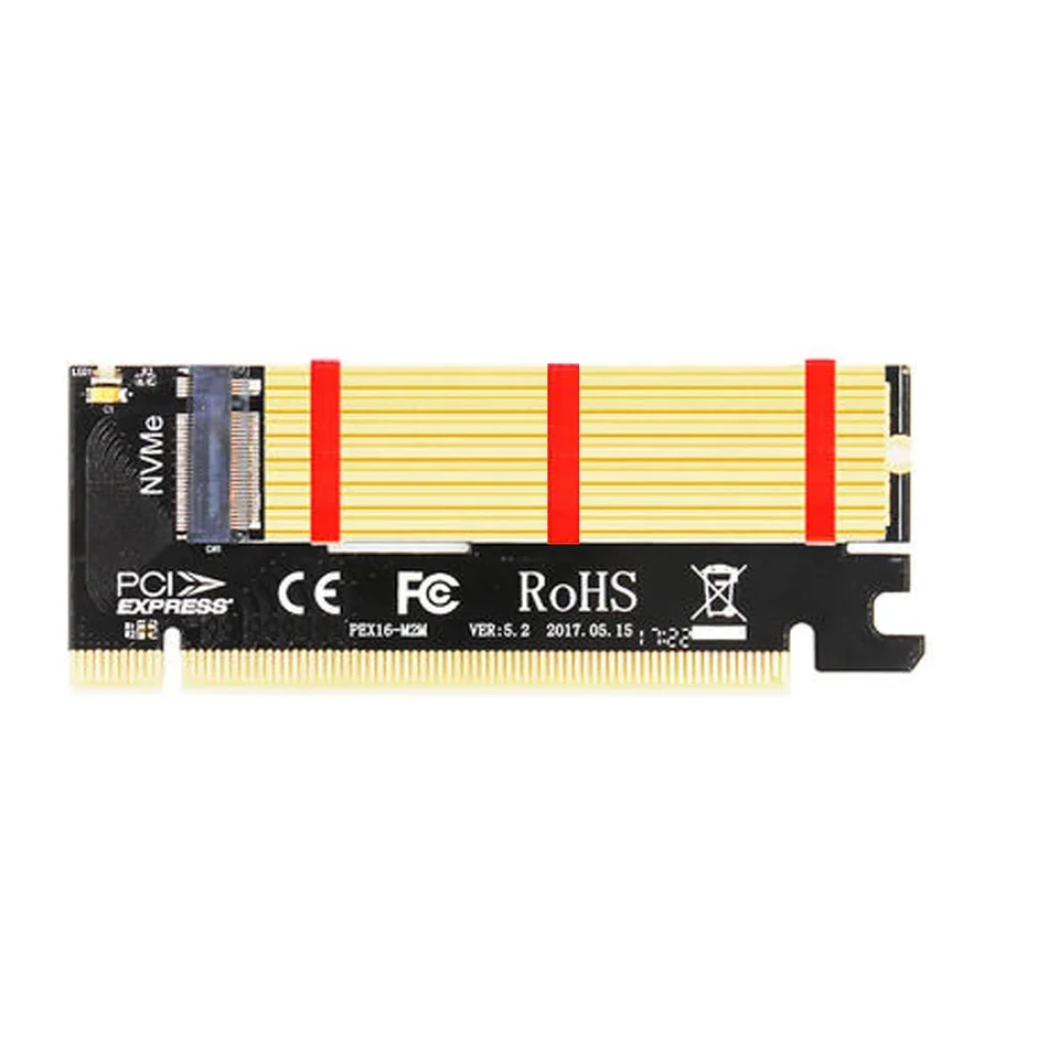 M2 SSD NVME na PCI Express 3,0 x4 x16 karta M Kľúč PCIe k M2 Adaptér Podpora PCI-E 3,0 x4 2230 2242 2260 2280 Veľkosť M.2 Plná rýchlosť