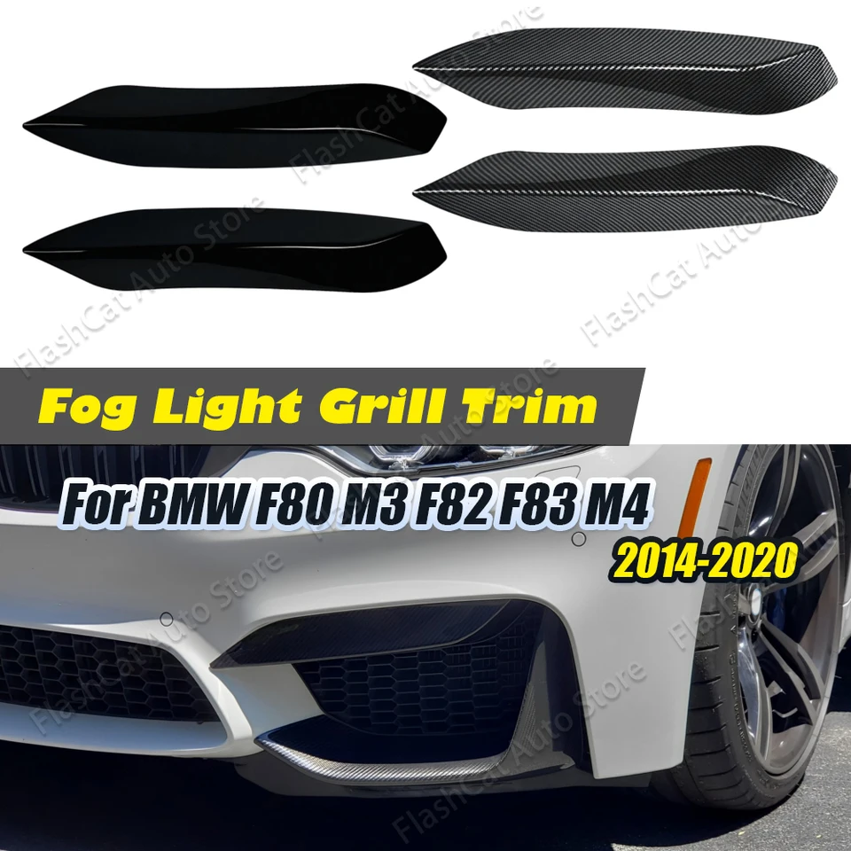 M3 M4 Automobil hmlové lampa Canard Canard Front Bumper Side Splitter pre BMW 3 Series 4 Series F80 F81 F82 F83 2014-2020