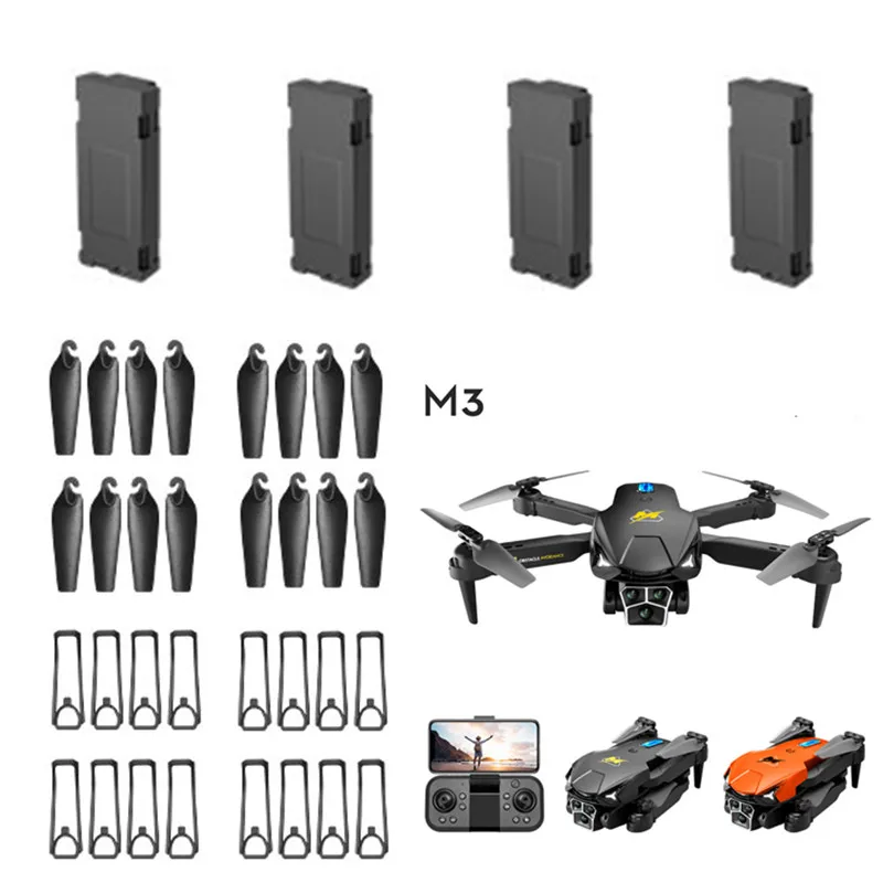 M3 Mini Drone 3,7V 1800 mAh batéria / vrtuľa / USB linka M3 Dron Pôvodné náhradné diely M3 RC Dron batéria M3