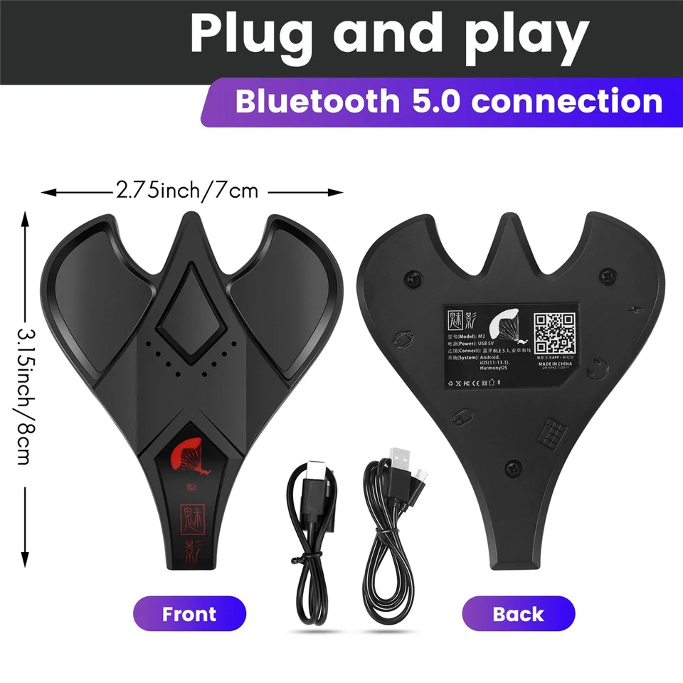 M3 Plug a Paly Gamepad PUBG mobilný ovládač Gaming Hering Keyboard Mouse Converter Bluetooth 5.0 pre adaptér Android/iOS