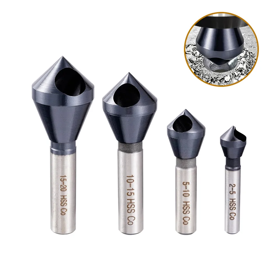 M35 HSS-CO Cobalt Tialn potiahnutý counters vŕtačkou 90 stupňov deburring skšencový nástroj šikmý otvor Cutter 2-5 5-10 10-15 15-20 mm
