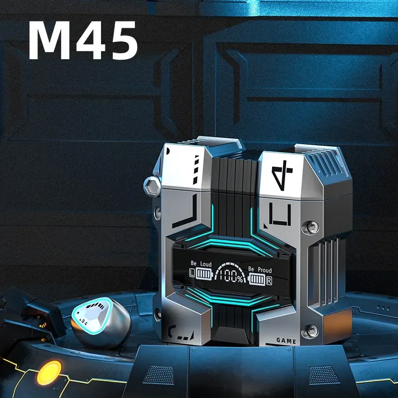 M45 TWS bezdrôtové slúchadlá slúchadlá Bluetooth dotykový regulačný hluk stereo nepremokavé slúchadlá slúchadlá s mikrofónom
