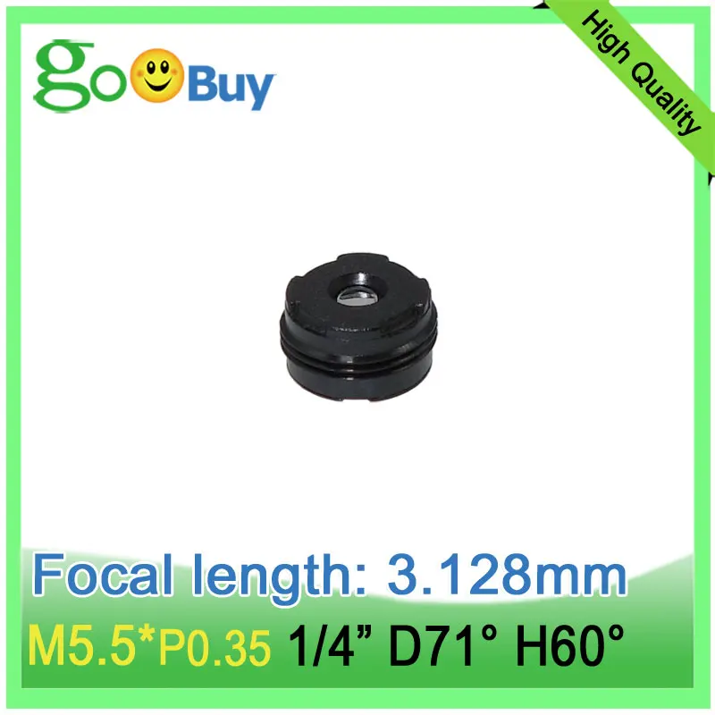 M5.5 Ohnisková vzdialenosť 3,13 mm šošovky so širokým uhlom 71 stupňov 1/4 