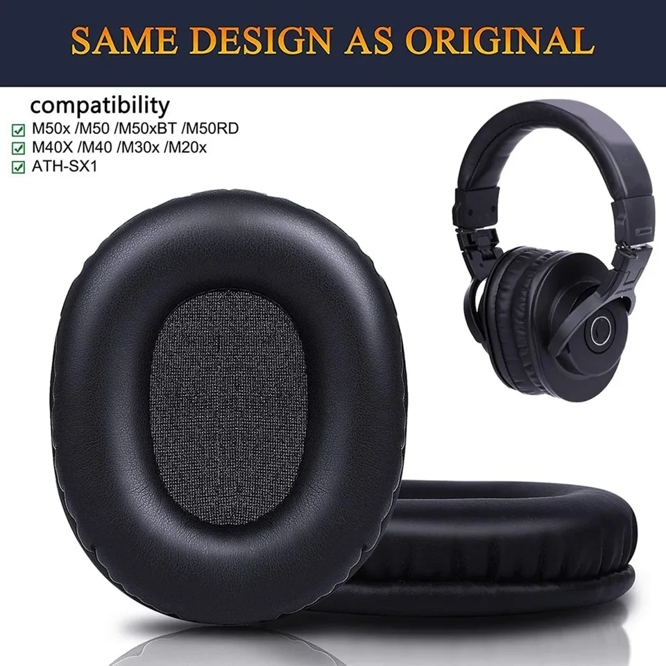 M50x náhradné uší kompatibilné s Audio Technica Ath M50x M50XBT M50RD M40X M30X M20X MSR7 SX1