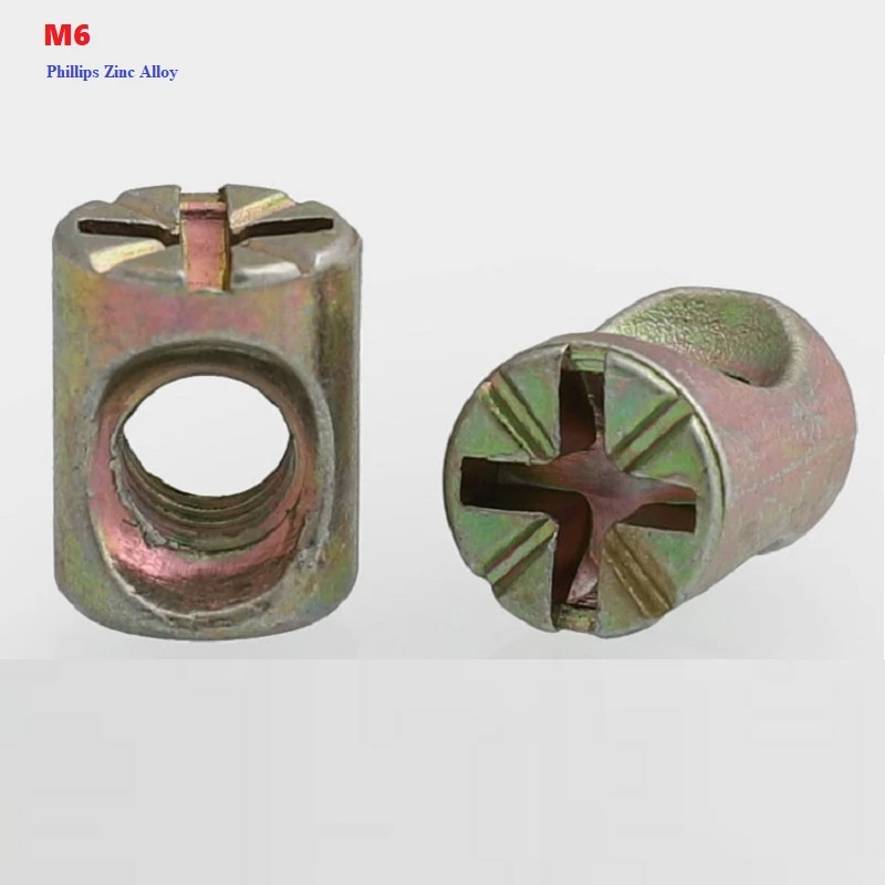 M6 Barrel Color Zinok Smejká kladivo Krížové štrbinové tvarovky pre vodorovné kladivo
