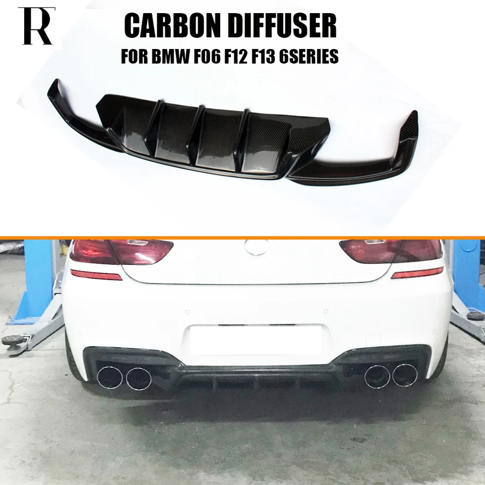 M6 Zadný difúzor uhlíkových vlákien pre BMW F06 F12 F13 640I 650I M-TECH M-Sport & M6 Bumper 2012-2016