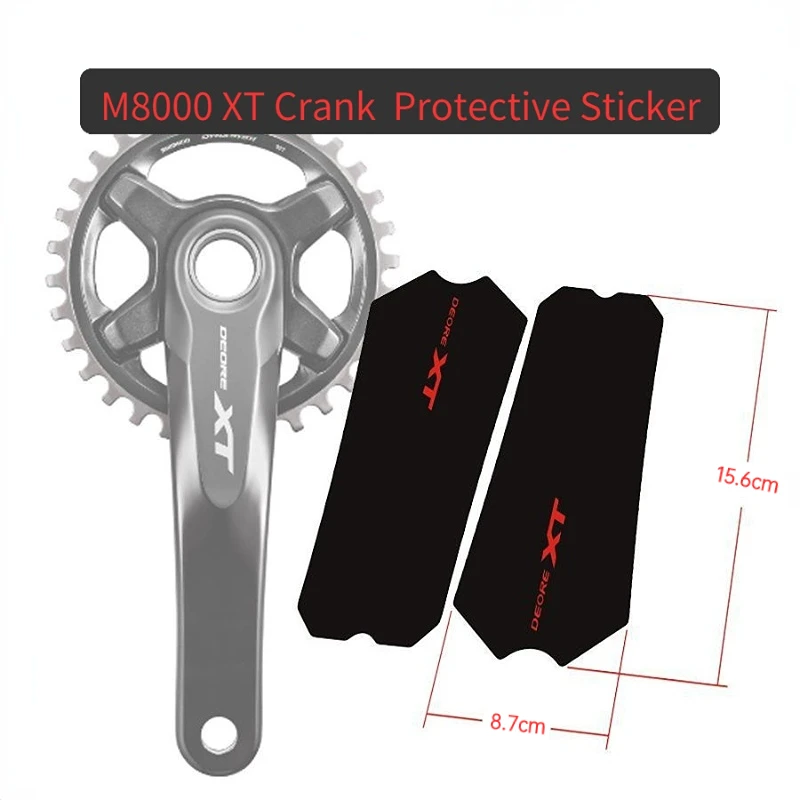 M8000 XT Crank Sticker MTB Bicycle Crankset Ochranné obtisky Road Bike Opravy Scratch Paste cyklovanie vodotesný dekoráciu Film