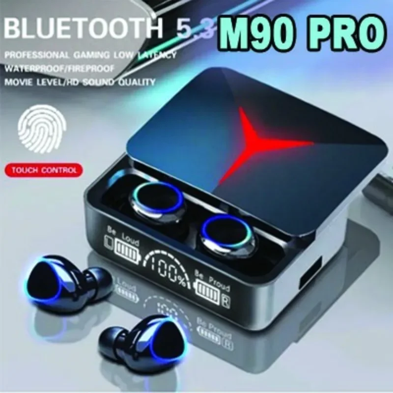M90 PRO Bluetooth dotykové ovládacie slúchadlá bezdrôtových slúchadiel Športové slúchadlá hifi stereofónne herné náhlavné súpravy pre smartfón s mikrofónom