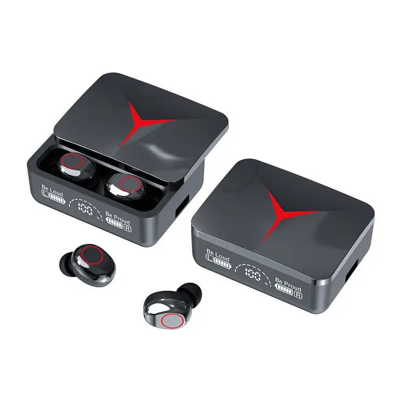 M90 TWS Wireless True Stereo Mic Audifonos Gamer Headset LED displej BT5.3 slúchadlá slúchadlá herné uchy