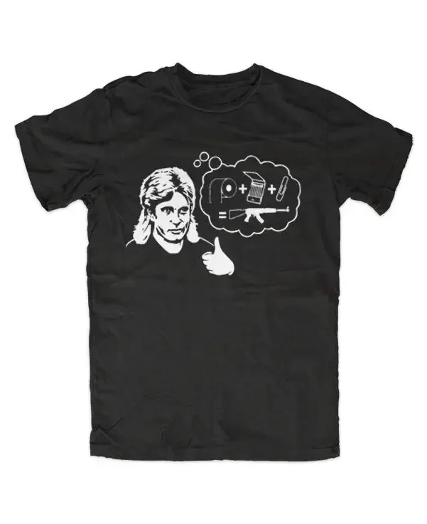Mac Gyver T-Shirt Black, MacGyver Trading, Film, Fun 80er Series- Zobraziť originálny titul