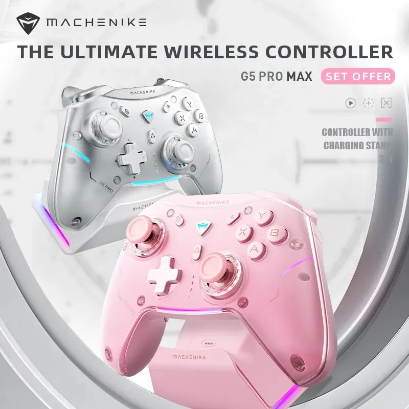 Machenike G5Pro Max Gaming Controller s nabíjaním Dock RGB Wireless Gamepad Hall Effect Joystick Trigger pre prepínač PC Phone
