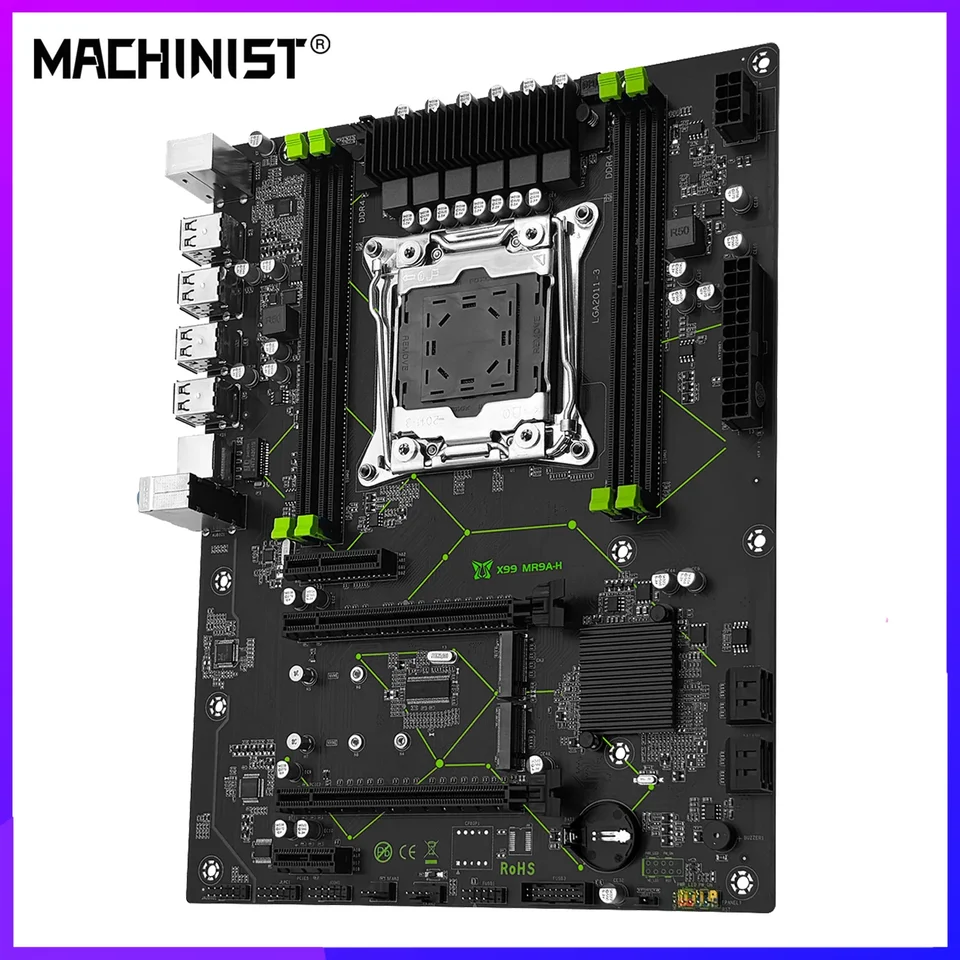Machinista X99 MR9A-H ATX Základná podpora XEON E5 V3/V4 LGA 2011-3 Series Procesor CPUAND DDR4 Pamäť RAM NVME M.2