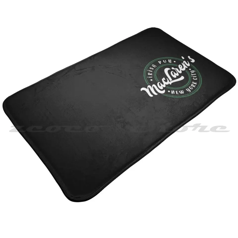 MacLaren's Pub Merch in White Soft Non-Slip Mat Koberce Cushion Ako som sa stretol s vašou matkou Himym MacLarens Pub Logo Logo NYC