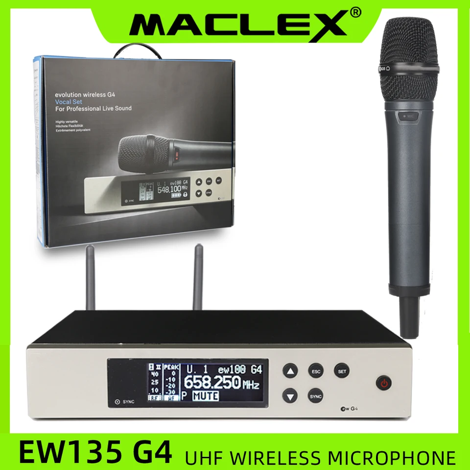 Maclex EW135G4 EW100G4 Bezdrôtový mikrofónový systém s E835S Haneheld Bodypack Headset Professional UHF True Diversi mikrofón