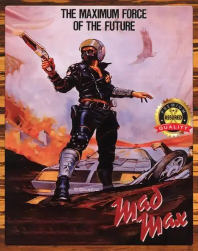 Mad Max - 1979- filmový plagát - kovová značka