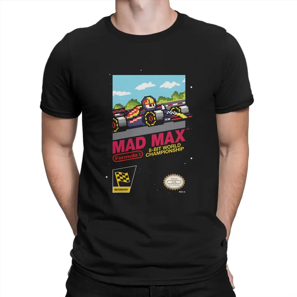 Mad Max T Tirlts Men 100% bavlnené tričká na voľný čas Crewneck Max Verstappens TEE TRILE TOWNE TOPS PARTY