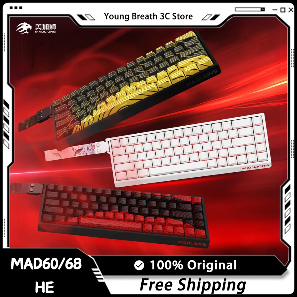 Madlions Mad60 Magnetický spínač klávesnice Madcatz 68 káblové esporty herná kancelária Valerant
