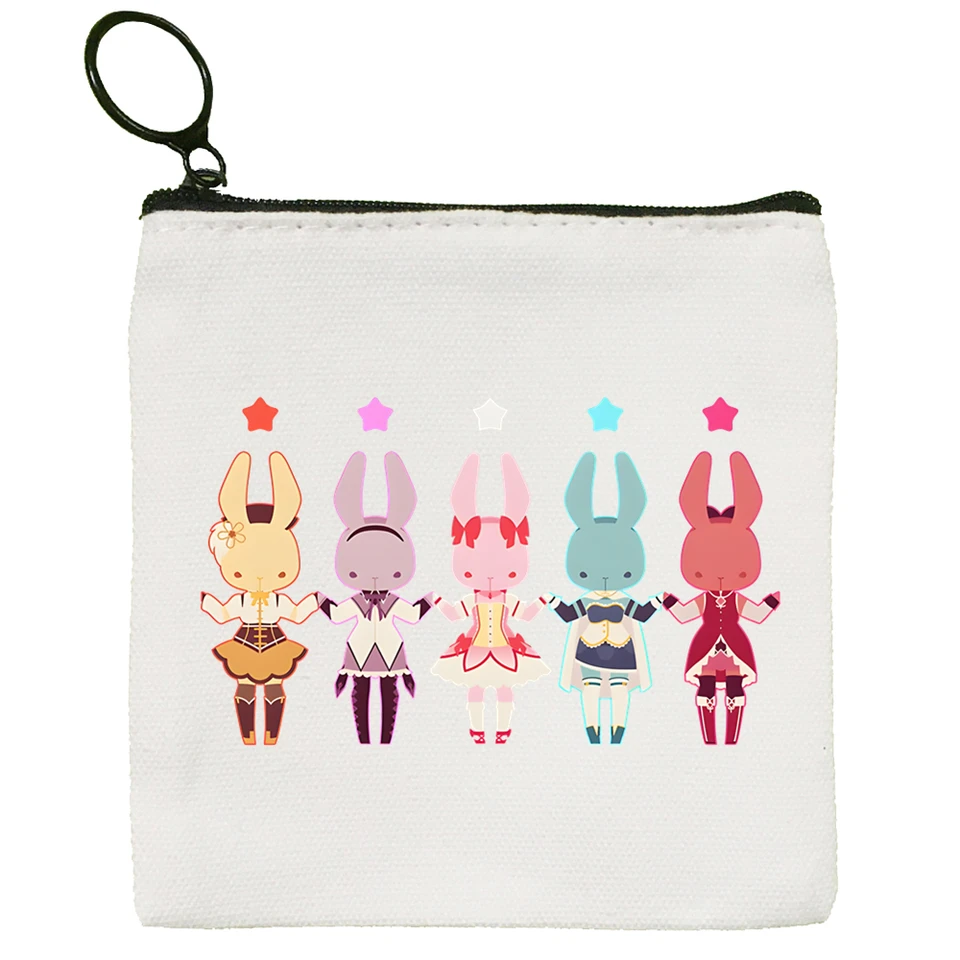 Madoka Magica Puella Magi Coin Coin Capere Vintage Mini peňaženka Zmeniť puzdro Klávesové kľúče na kartu Card Card Bag Zipper