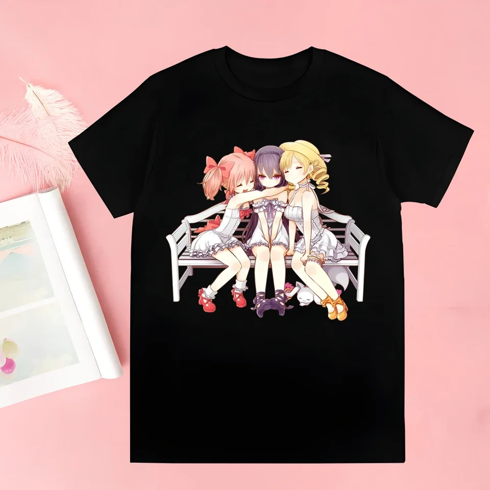 Madoka Magica Puella Magi T košeľa Men 90. roky Grafické tričko Harajuku Tops Tee roztomilé tričko s krátkym rukávom Mužské tričká