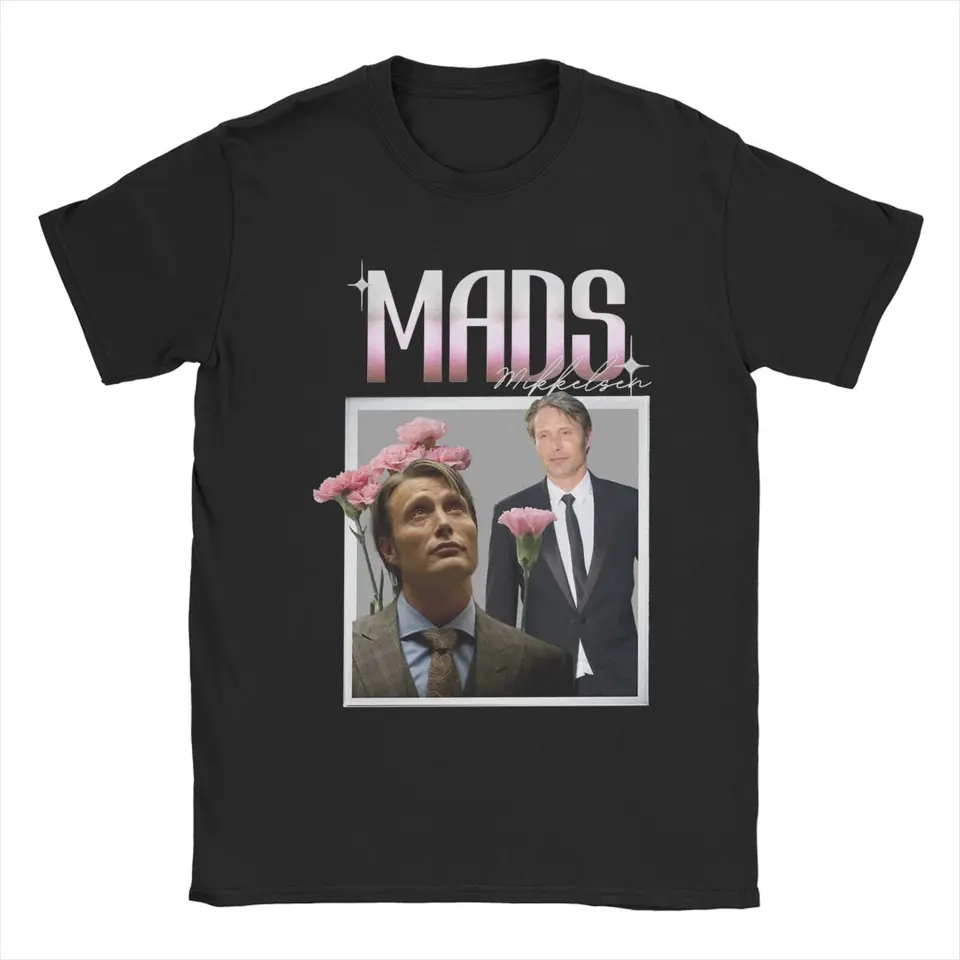 Mads Mikkelsen herec T tričko muži bavlnené tričko Crewneck Tees s krátkym rukávom