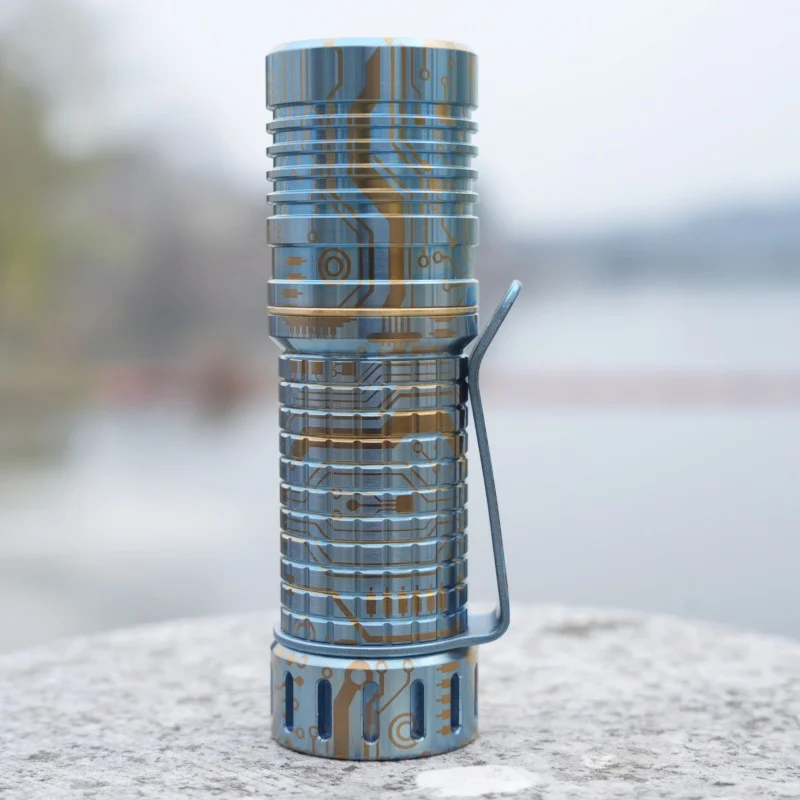 Maeerxu XT3 18350 Anóda zafarbená titánová baterka 18350 EDC baterka Vysoko výkonná LED baterka LED