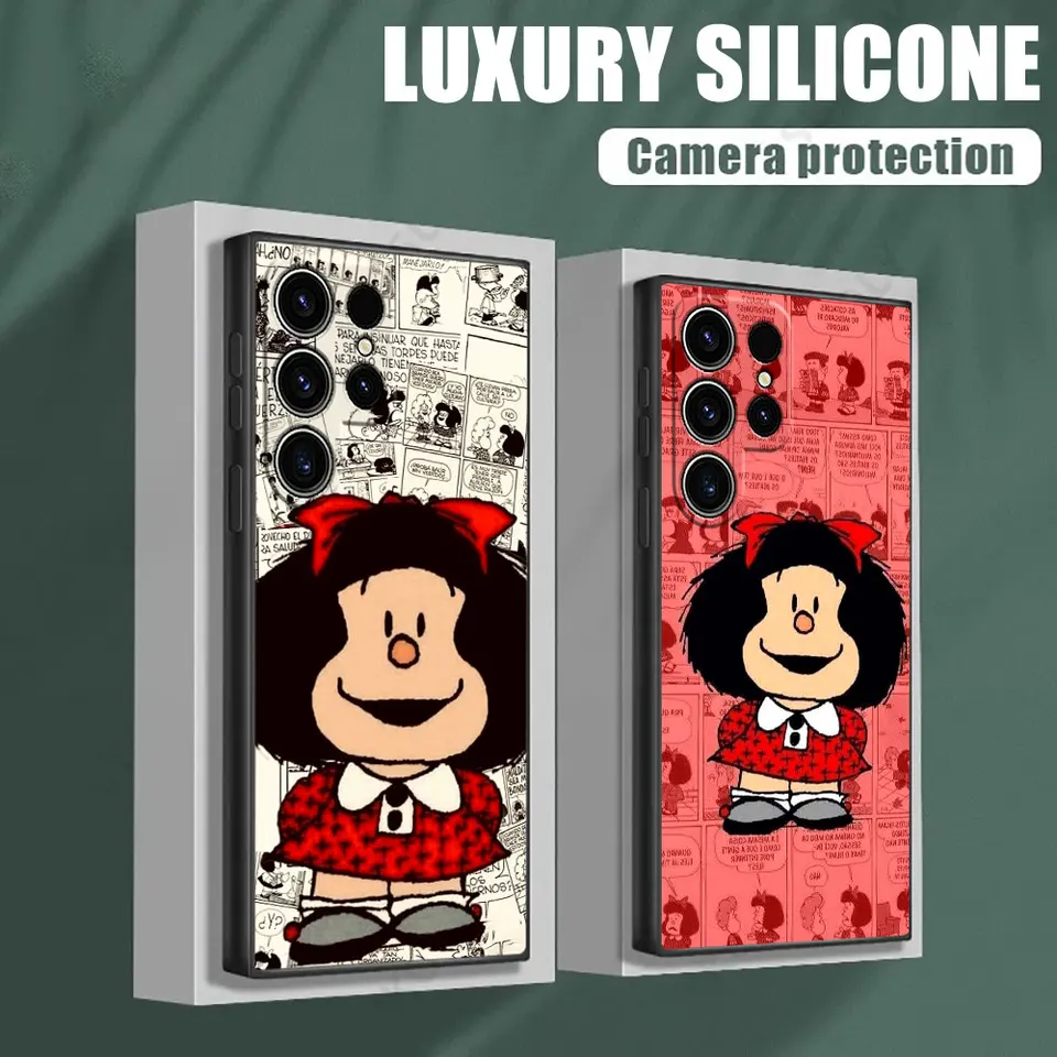 Mafalda Cartoon Telefón puzdro pre Samsung Galaxy S24 Ultra Case S23 S21 S20 Fe S22 9 plus 5G Funda Note 20 Ultra 10 Silikónový kryt