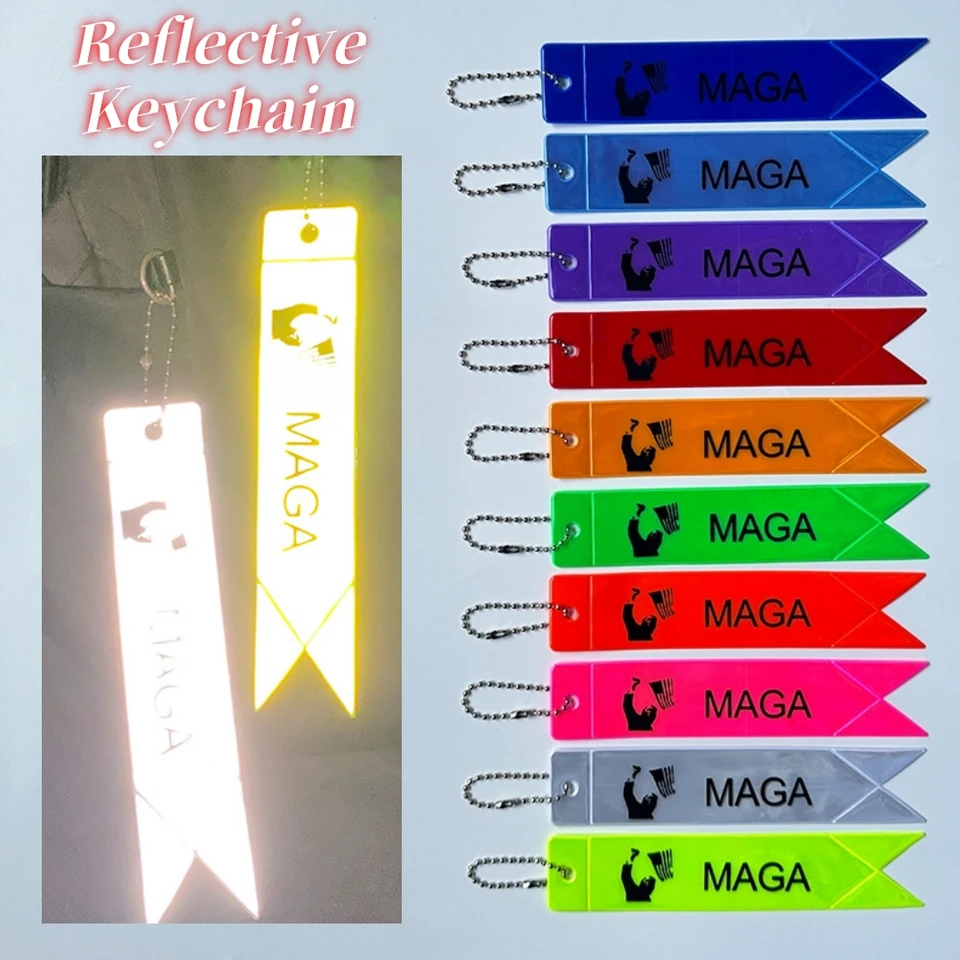 MAGA Reflex Keychain pre nočné chôdza Cyklistika bezpečnostná reflektorová taška prívesok DECOND DEPRES DETI DETA