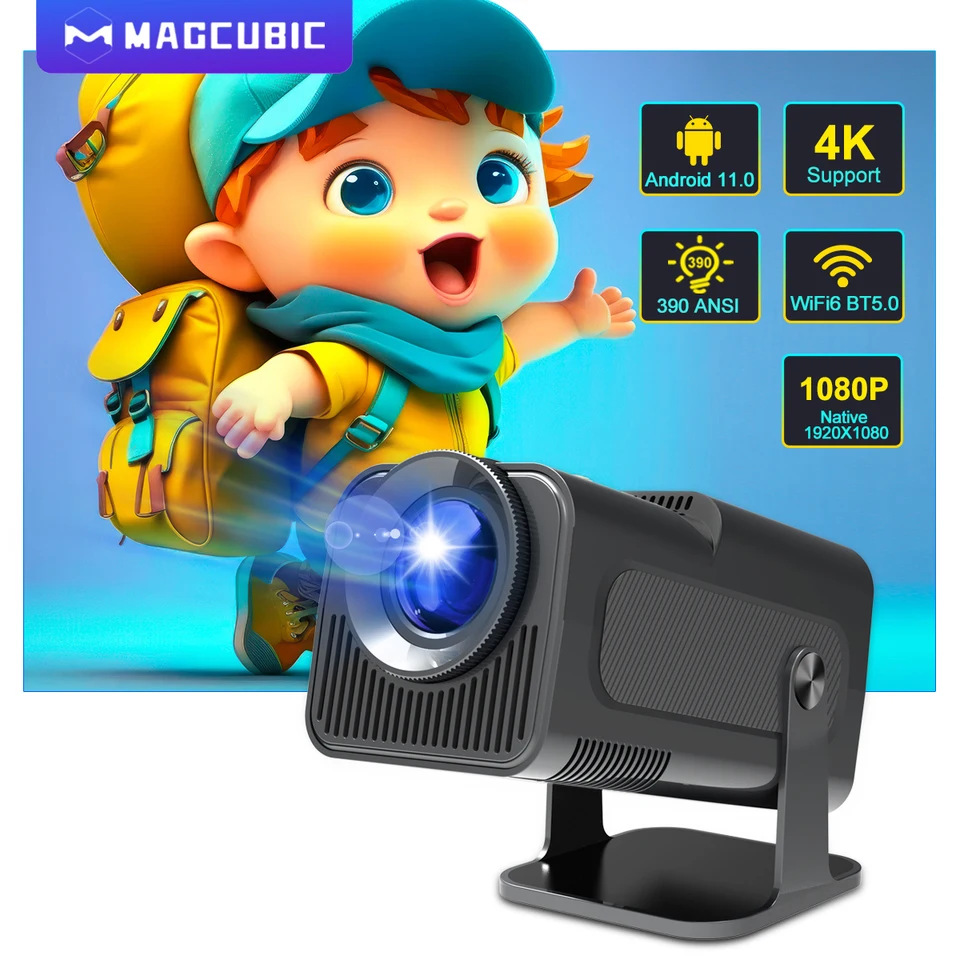 Magcubic 4K Android 11 Projector Native 1080p 390ansi Hy320 Dual WiFi6 BT5.0 1920*1080p Cinema Prenosný projekt Hy300