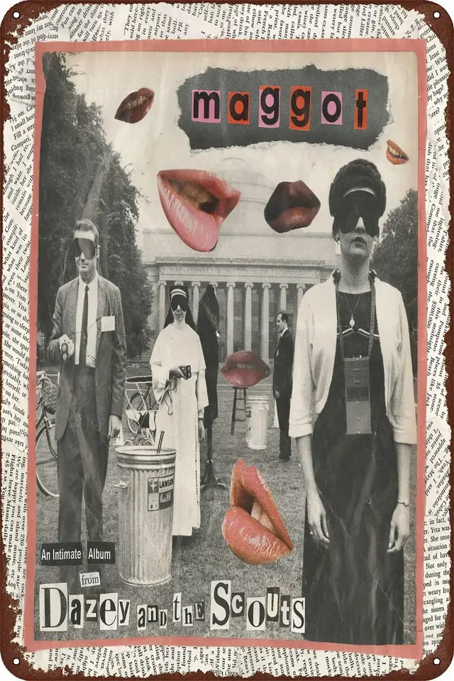 Maggot Dazey a Scouts 12x8 palcov Metal Signs Music Album - Rock The Walls With Music Album Art for Music Lovers
