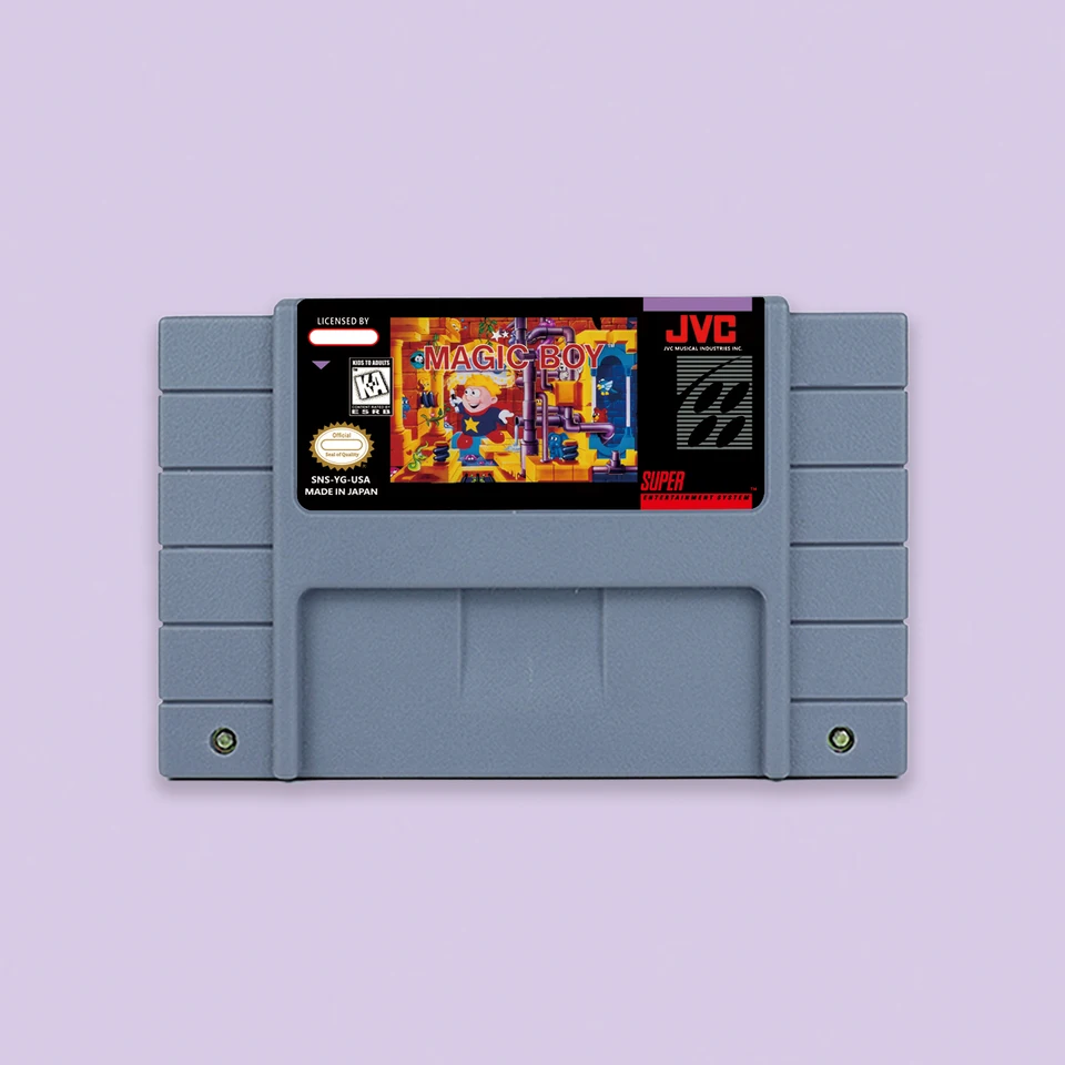 Magic Boy Action Game pre SNES 16 bitov s jednou kartou USA NTSC EUR PAL Videohra Consoles Cabtridge
