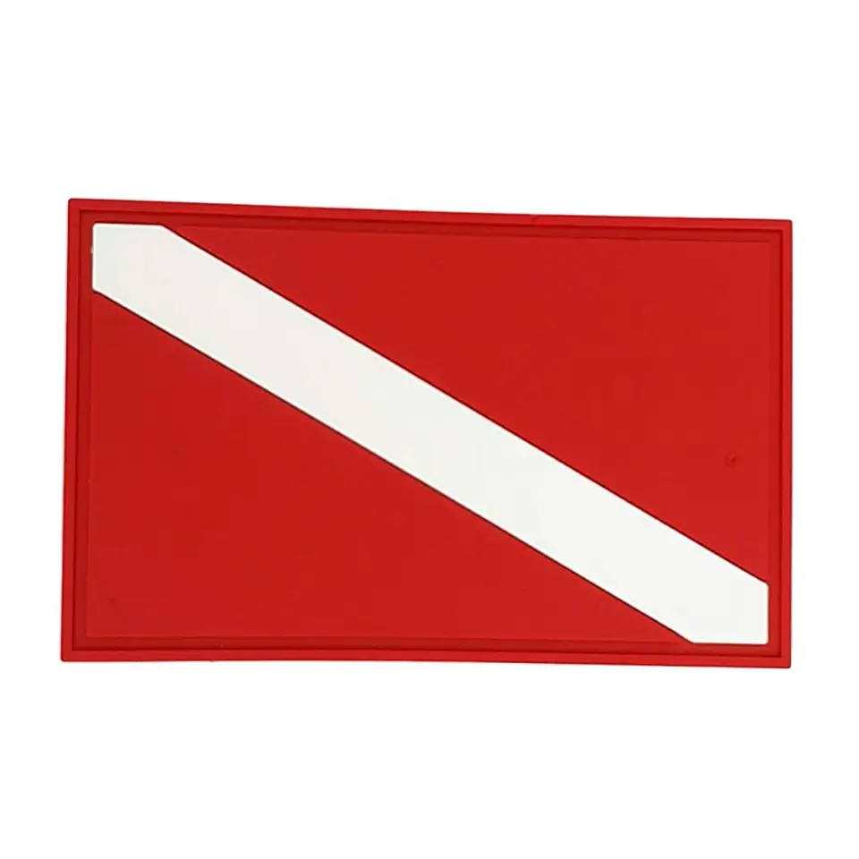 Magideal potápanie potápanie potápanie šnorchlingová vlajka Patch Down Down Marker Flag odznak pre batoh prevodovky 8x5 cm