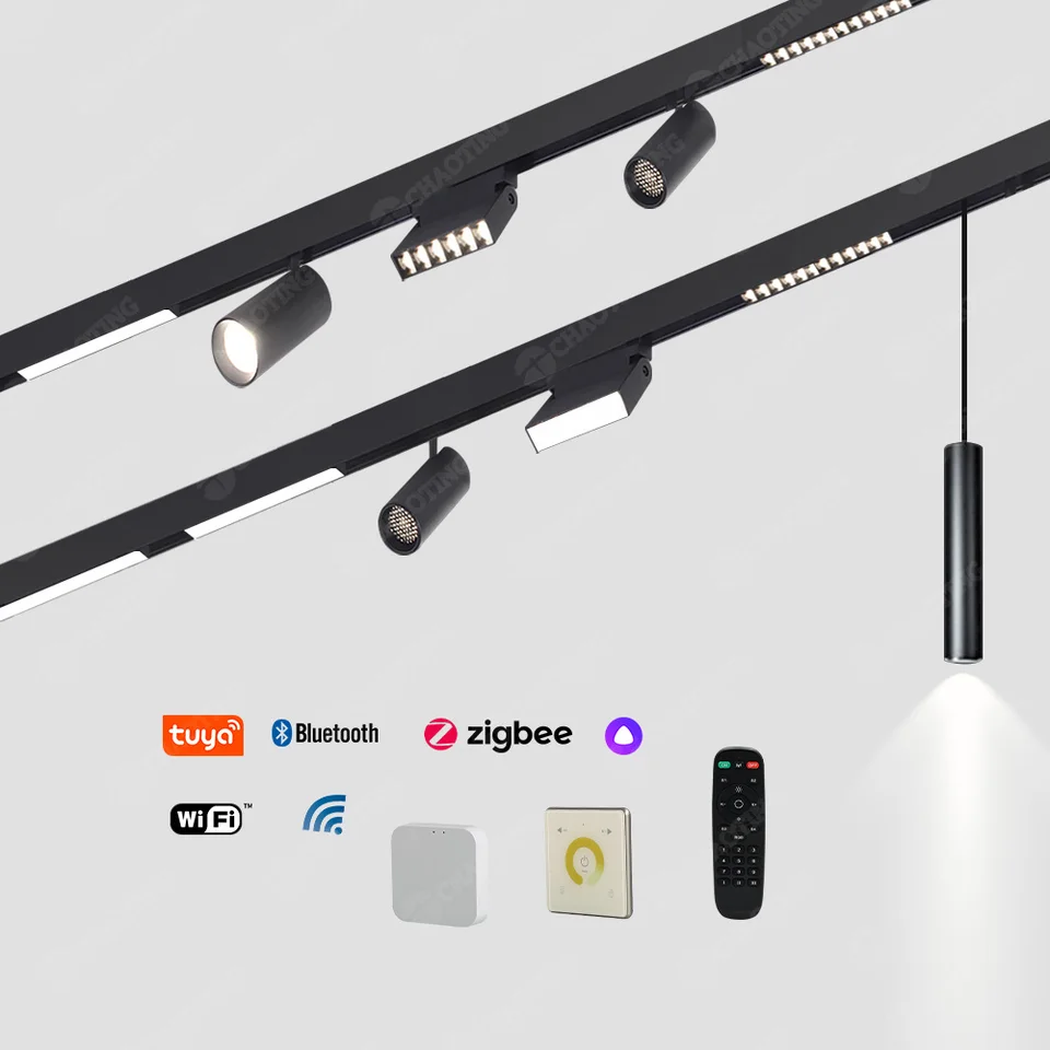 Magnet Track Light zapustené LED Spotlight 48V NIM-DIM TRIAC-DIM 0-10V DALI stmievanie vnútorné osvetlenie Magnetické stopy závesné svetlo