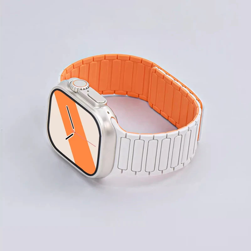 Magnetic Sports Band pre Apple Watch Ultra 2 49 mm 45 mm 44 mm 42 mm 38 40 41 mm silikónové remienok pre IWatch Series Ultra 2 9 8 7 6 5 4