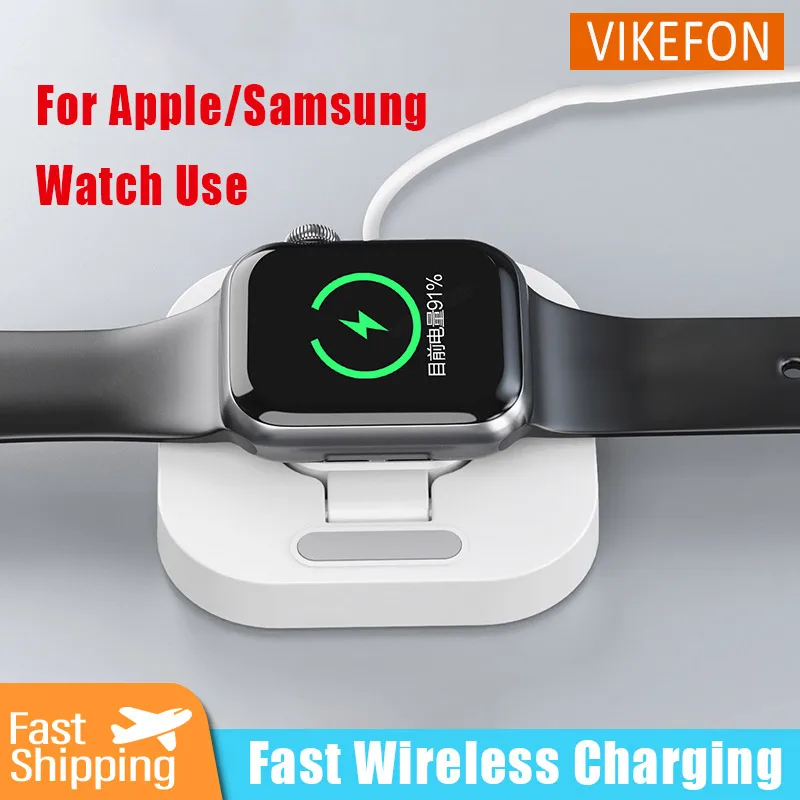 Magnetic Watch Wireless nabíjačka pre Apple Watch Series 9/8/Iwatch 7/6 Samsung Galaxy Watch 5 4 Active Fast Bet Station