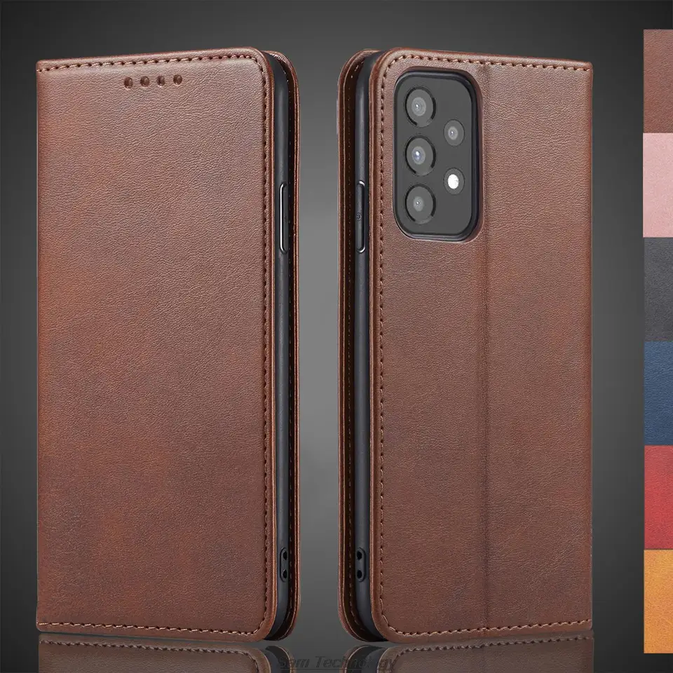 Magnetická atrakcia kožená puzdro pre Samsung Galaxy A33 5G Púčiky Flip Cover Cover Puzdro Pase Phone Tacks Fundas Coque Coque