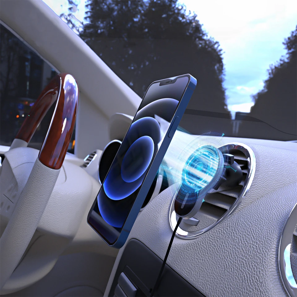 Magnetická bezdrôtová nabíjačka Držiak telefónu automobilu 15W QI rýchle nabíjanie smartfónu pre iPhone 14 13 12 Pro Max XS Samsung S9 S10