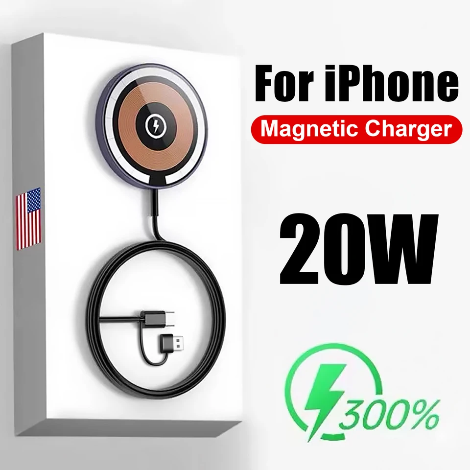 Magnetická bezdrôtová nabíjačka Rýchle nabíjacie podložky pre iPhone 13 12 11 14 Pro Max XS USB C Rýchle nabíjanie Dock Station