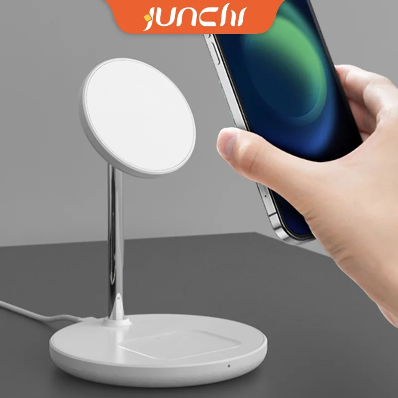 Magnetická bezdrôtová nabíjačka stojan 15 W 2 in 1 nabíjací staničný dok pre iPhone 15 14 13 12 Pro Max