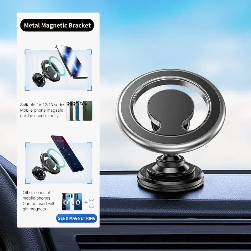 Magnetická držiak na držiak na držiak telefónu pre držiak telefónu pre MagSafe iPhone12 13 14 Pro Max Samsung Xiaomi 360 stupňov Rotácia Stop
