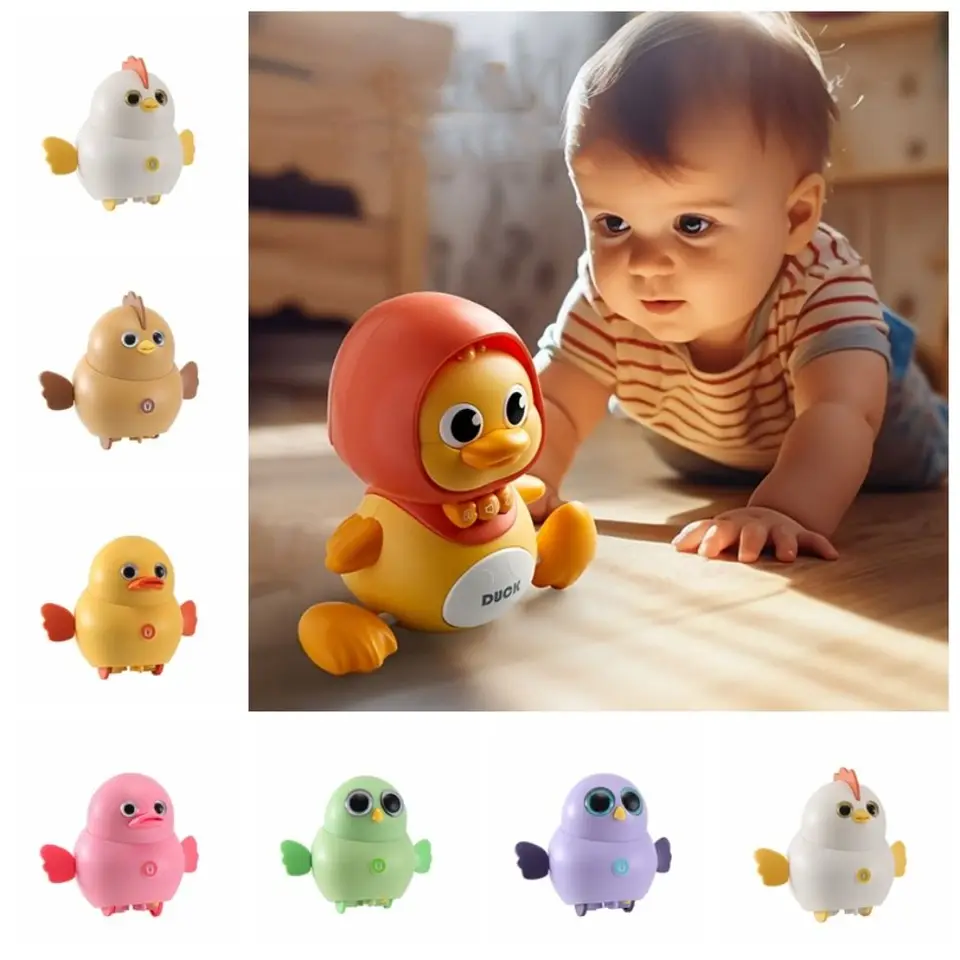 Magnetická elektrická chôdza Chick Chick Duck Magnetic Swinging Chicken Cartoon Electric Electric Walking Dack Batoľa