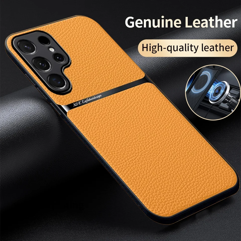 Magnetická koža pre puzdro na telefón Magsafe pre Samsung Galaxy S24 S25 Ultra S23 S22 S21 Ultra Plus S20 FE SOCKPORPPOPT CRUP