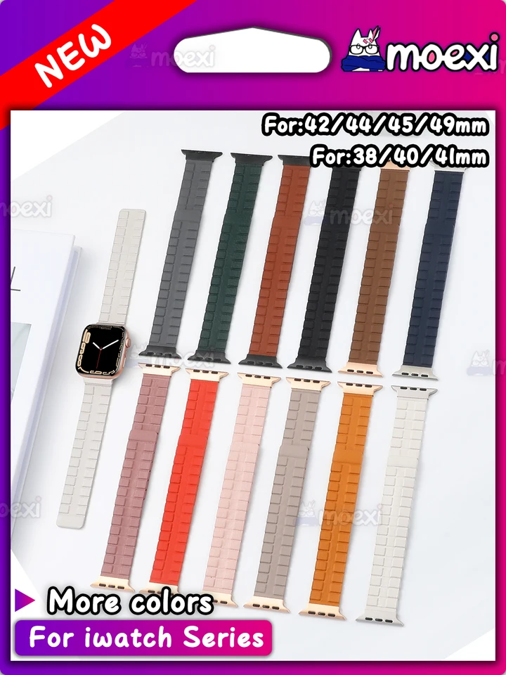 Magnetická spona kožená remienok pre iwatch HK8 HK9 Pro Max Band 44mm 45 mm 42 mm 38 mm 49 mm Hello3+ H12 Ultra DT8 Plus S9 SE IWO Band
