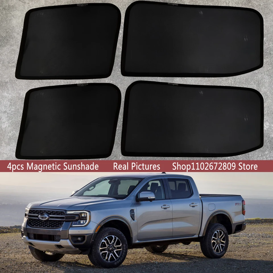 Magnetické auto Sunshade Shield predné čelné sklo záves slnečných odtieňov pre Ford Ranger Wildtrak Raptor T9 Pickup 2022 2023 2024 2025