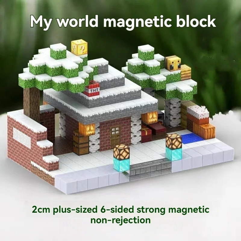 Magnetické bloky-buildské mínové magnetové kocka Sada pre chlapcov a dievčatá vek 3+ senzorické hračky pre batoľatá darčeky pre domácich majstrov