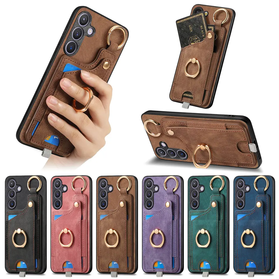 Magnetické karty Solt Wallet Leather puzdro pre Samsung Galaxy S24 Ultra S21 Fe S22 S23 Plus A04E A14 A24 A34 A54 A05 A15 A25