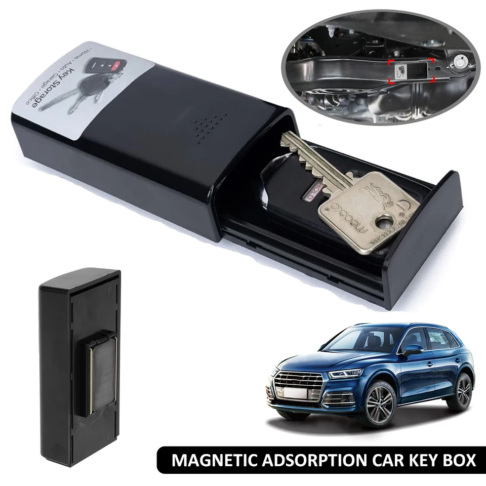 Magnetické kľúče Trvalé čierne plastové puzdrá so silnými magnetmi skryť držiak na kľúče bezpečné núdzové kľúče kľučia protiútok kľúča držiak na kľúče