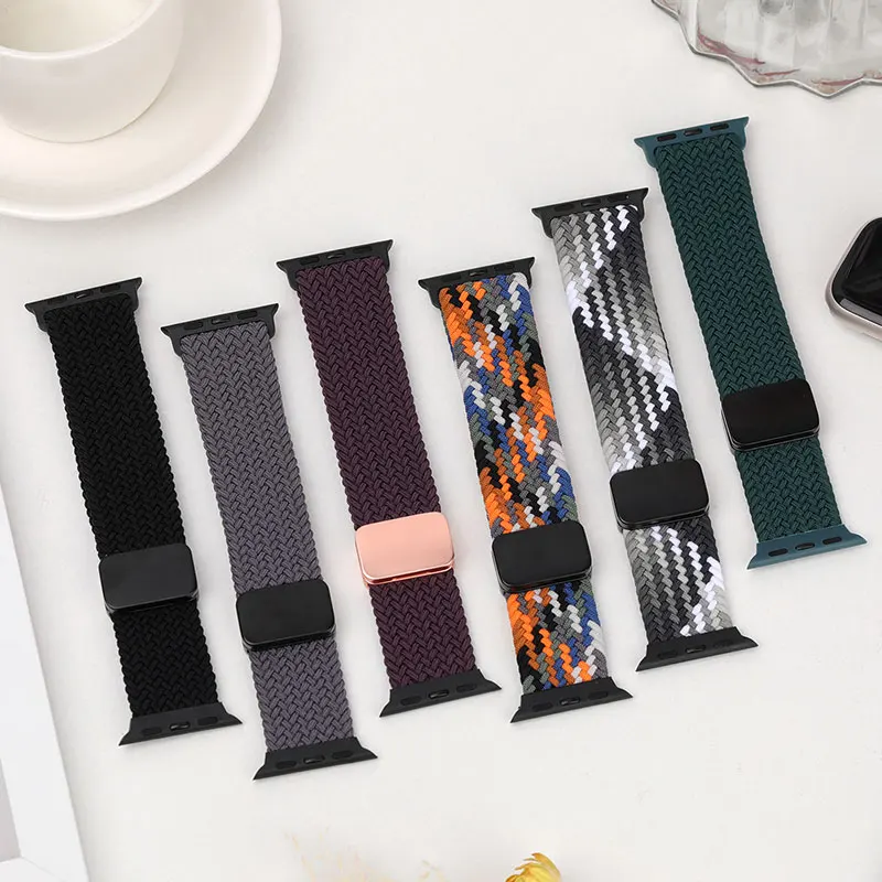 Magnetické popruhy pre Apple Watch Band 10 46 mm 42 mm 40 mm 44 mm 45 mm pletená slučka náramok Correa Iwatch Series 10 9 8 7 Ultra 2 49M