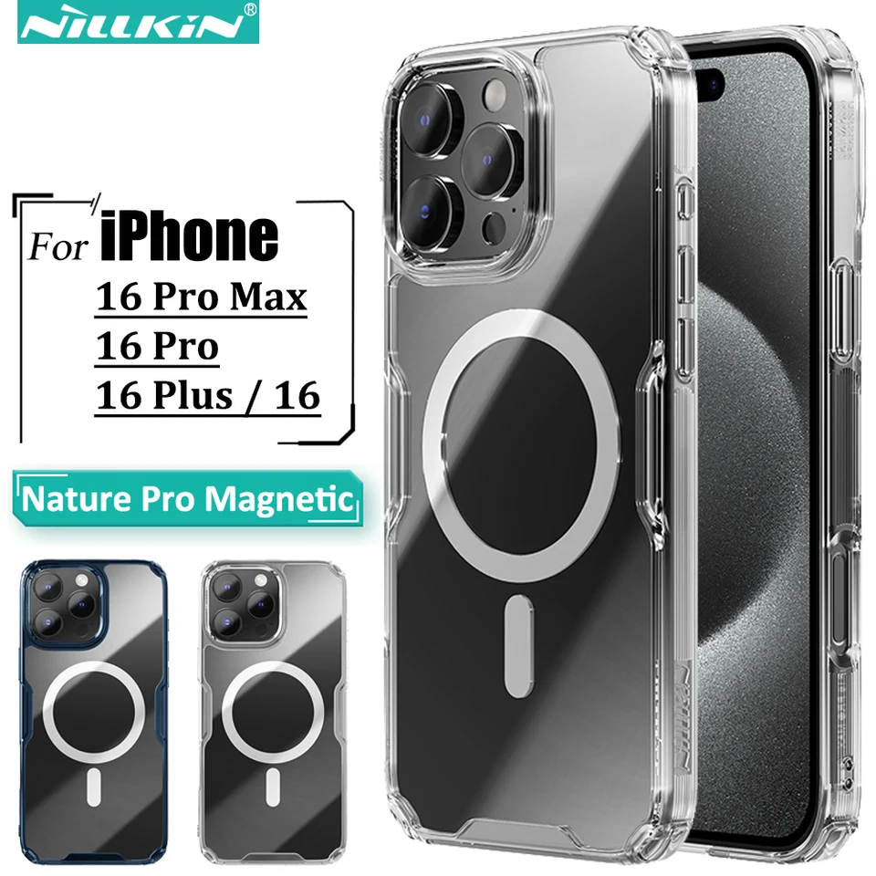 Magnetické puzdro Nillkin pre iPhone 16 Pro Max / 16 Pro / 16 Plus / 16 Kompatibilné s magnetickým príslušenstvom Airbag štyri rohy