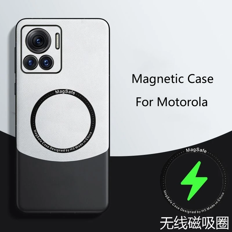 Magnetické puzdro pre Motorola Edge 30 Ultra Moto Edge30 Pro 30 Fusion Luxusná silikónová kožená farba Blokovaná zadný kryt nárazník